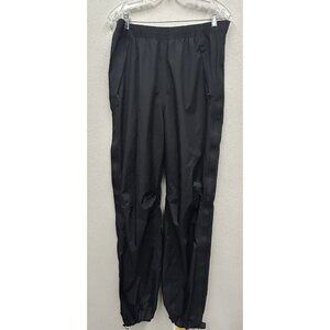 REI Co-op Peak 2.5L Rain Pants Mens Medium TALL Black Nylon Waterproof Zip Off